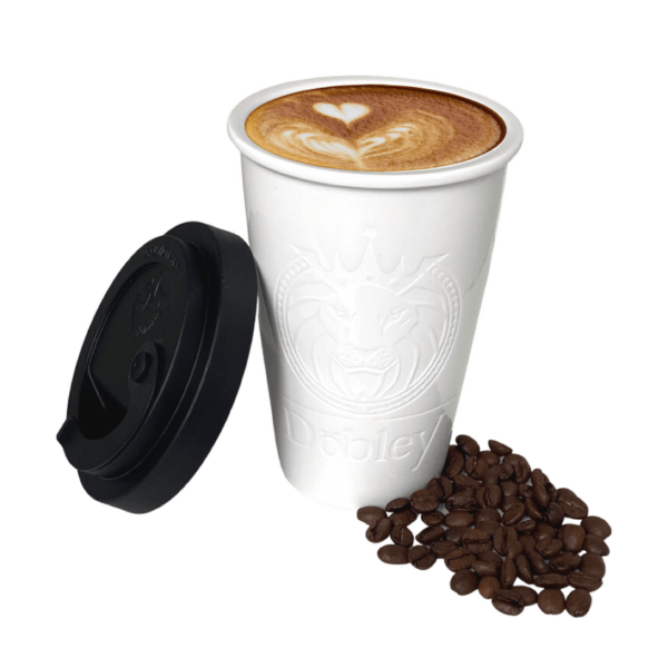 Döbley Kaffeebecher to go aus Porzellan Schwarz