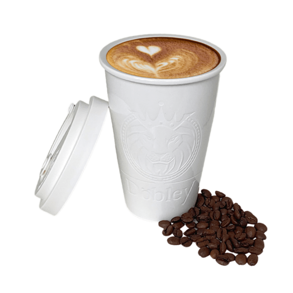 Döbley Kaffeebecher to go aus Porzellan Weiß